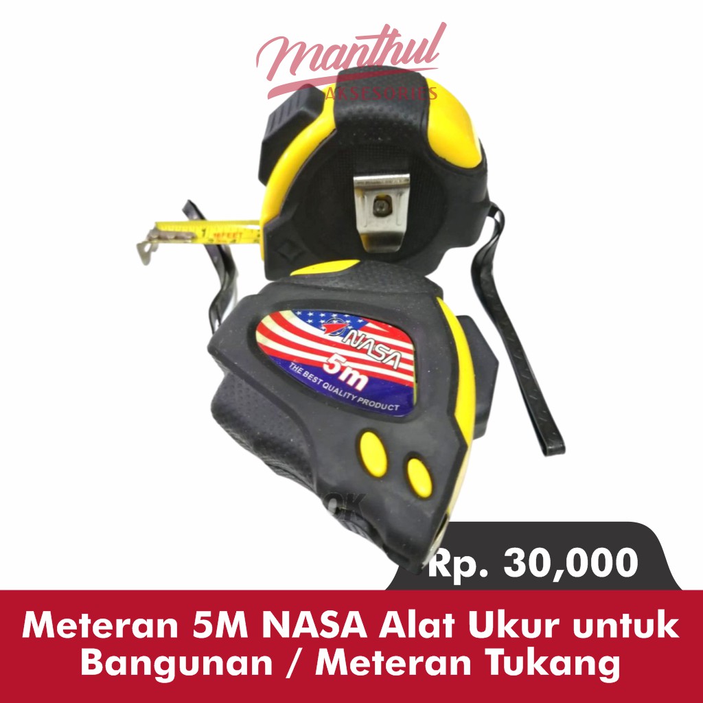 Meteran 5M NASA Alat Ukur untuk Bangunan / Meteran Tukang