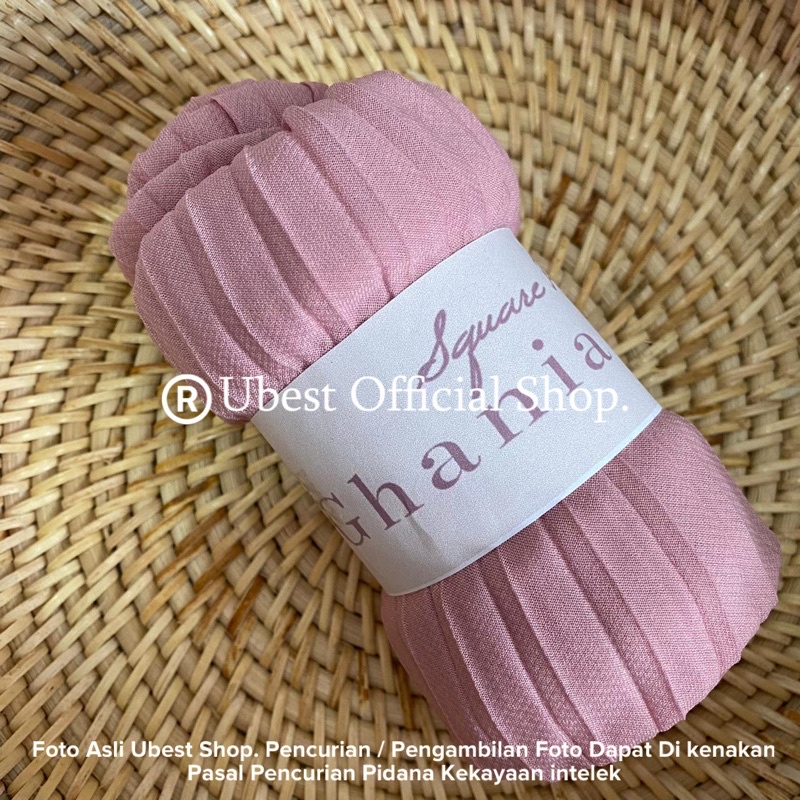 Hijab Segiempat Plisket / Hijab Square Plisket / Bella Square / Hijab Bella Plisket / Jilbab Plikset-Nude