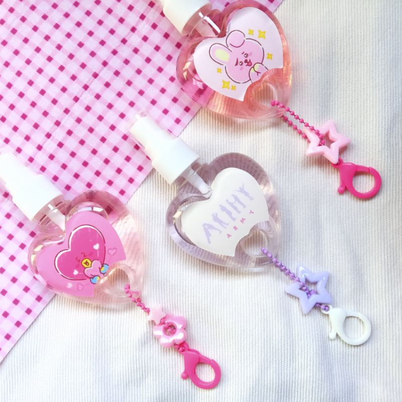 Hand sanitizer BTS / hand sanitizer BT21 / hand sanitizer gantung botol love / hand sanitizer Jungko
