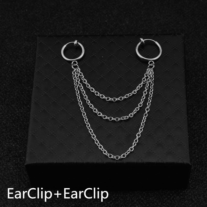 BTS J-hope Long Chain Double Clips Pendant Personality Earring