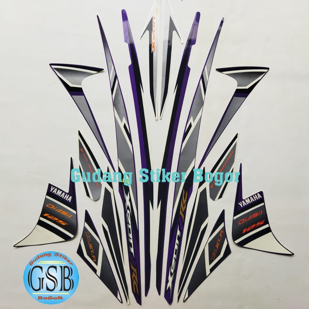 striping stiker motor yamaha xeon rc 125 2013 ungu