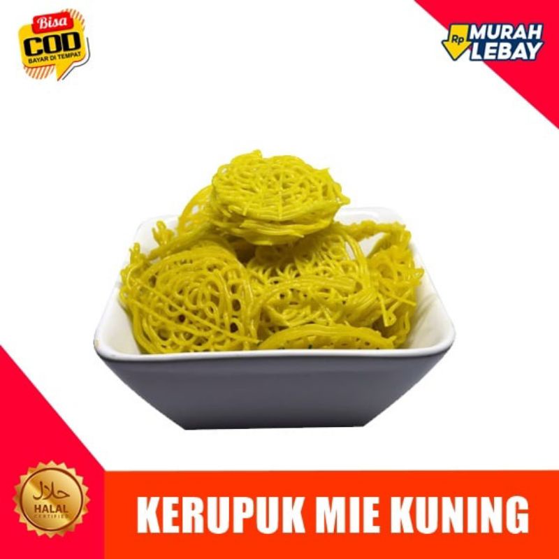 

Kerupuk Mie Kuning Mentah Curah Aneka Keripik Camilan Renyah Gurig Lezat dan Halal Siap Goreng