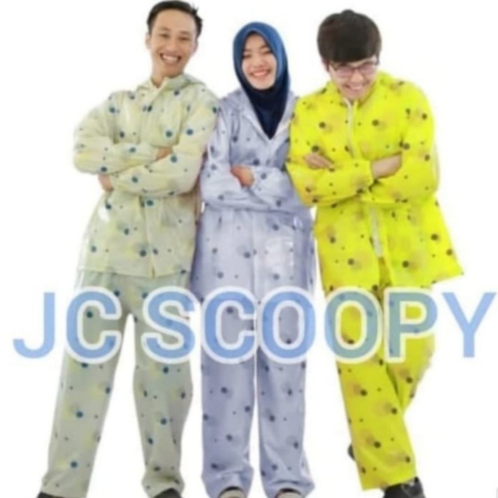 jas hujan stelan dewasa scoopy