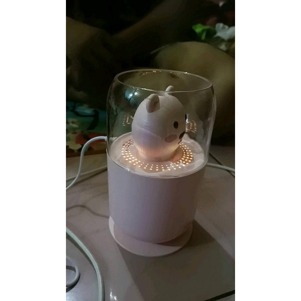 100% ORI cute Bear Humidifier 300ML Essential Oil Diffuser Aroma Terapi Pengharum Ruangan GS8