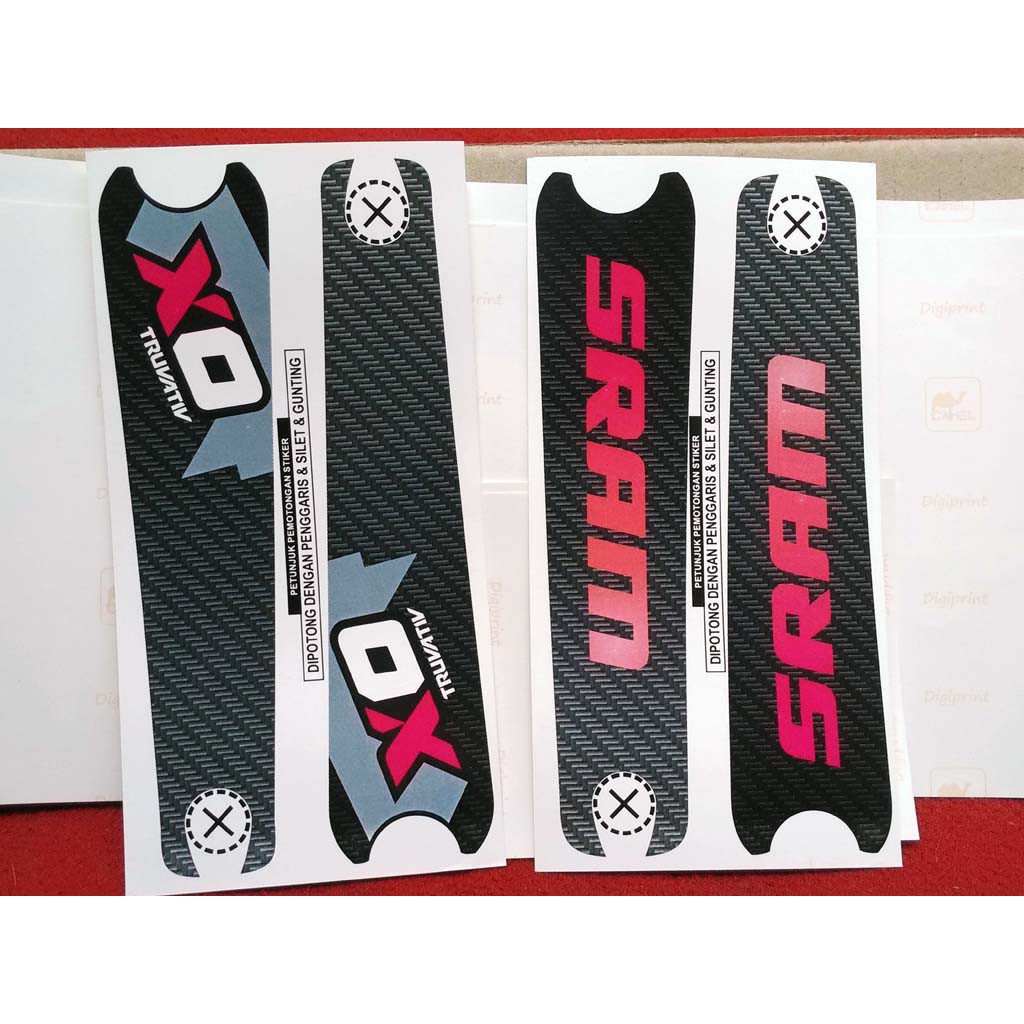 Stiker Crank Protector Motif Carbon SRAM - XO Truvativ