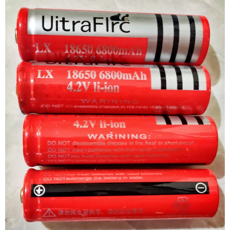 Baterai 18650 Batre Recharger Ultrafire