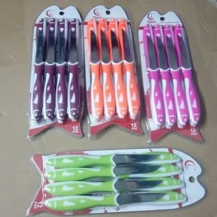 Pisau buah / pisau ukir fruit knife stainless steel - isi 12 pcs