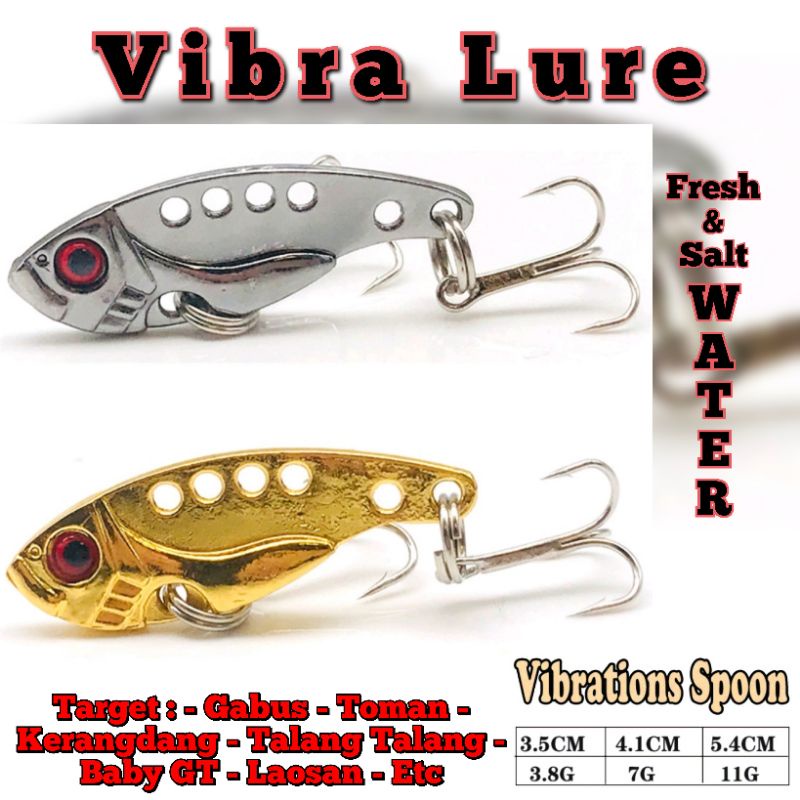 HS Vibra Lure Casting Ikan Gabus Haruan dan Toman Ultralight Half Solid