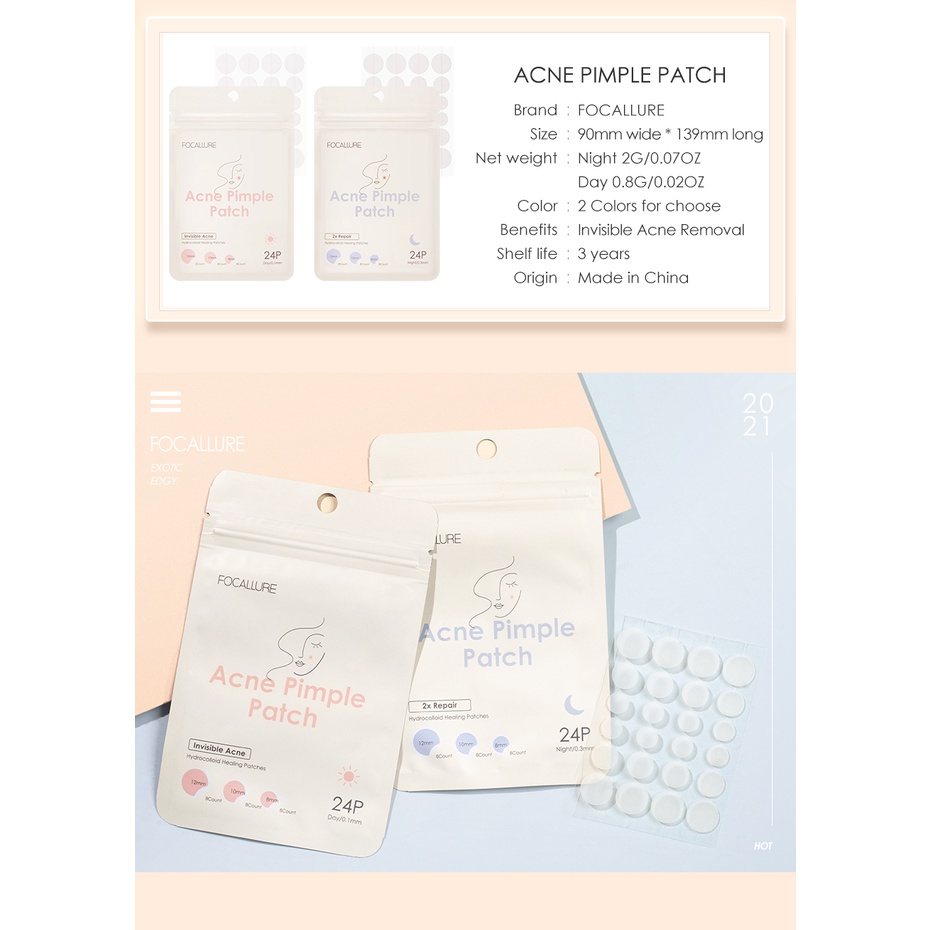 Focallure Pimple Patch Focallure Acne Patch Acne Pimple Patch Plaster Jerawat  Plester Jerawat Masker Jerawat Patch Jerawat Penutup Jerawat Stiker Jerawat Focallur Focalure Fucallure Focalure Foccalure