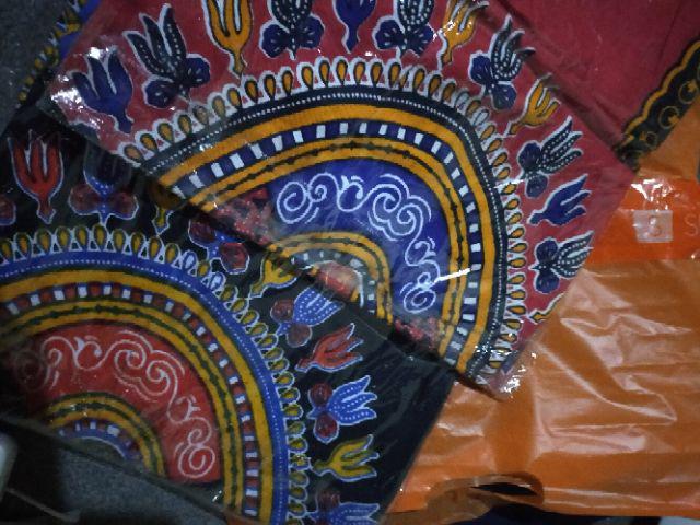 Baju Etnik Kaos Etnik Dashiki Bohemian Style All Size Pria Wanita -  Merah