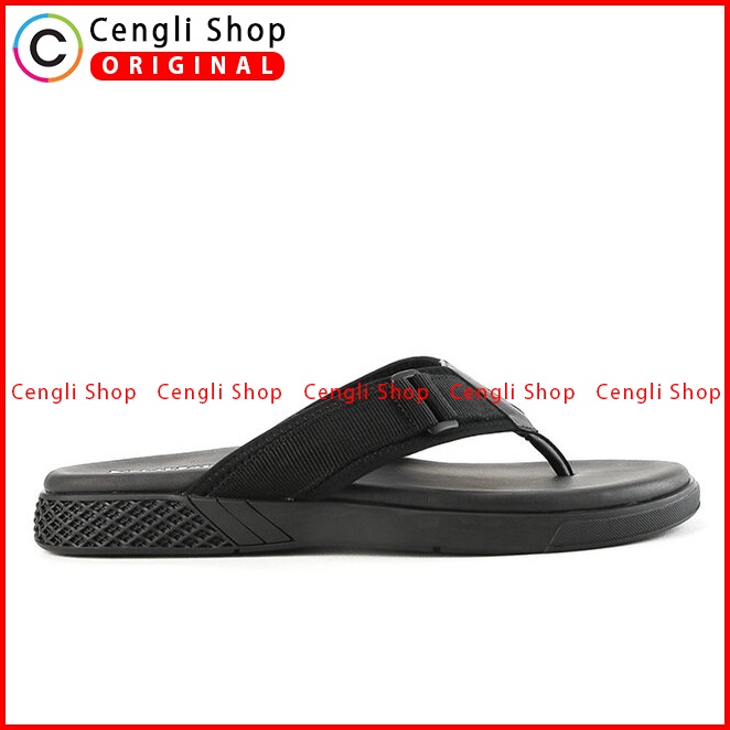 SANDAL JEPIT PLAYBOY PRIA ORIGINAL CASUAL BRANDED ASLI HITAM PL16