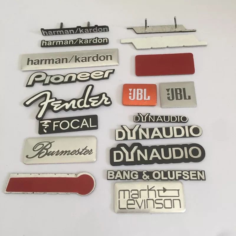 Decal Sticker Emblem 3D JBL Silver Logo Audio Speaker