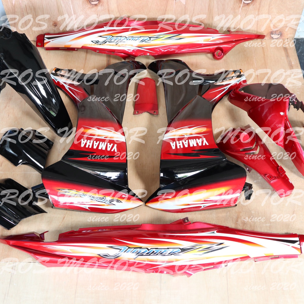 Cover Body Jupiter Z New Burhan 2007 Hitam Merah Full Set Halus Bodi Jupiter Z Burhan Body Jupiter Z