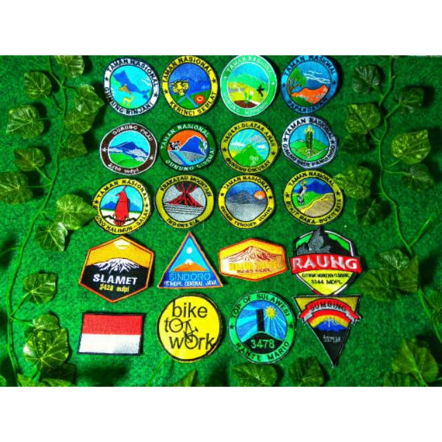 Emblem Pendaki Gunung bordir komputer