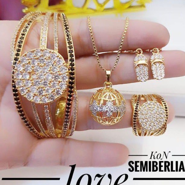 Xuping set perhiasan lapis emas 24k 2716l