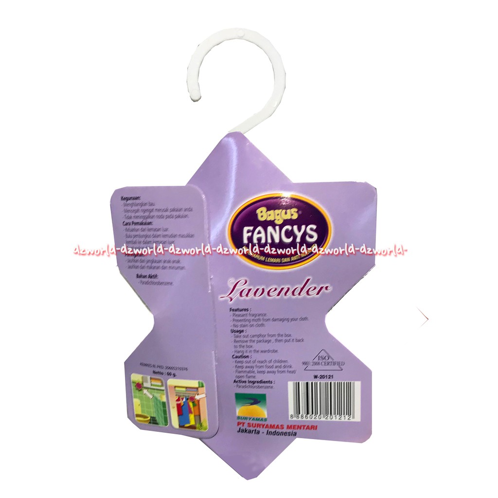 Bagus Fancy Pengharum Lemari Kamper anti ngengat Rose Lavender Jasmine 60gr