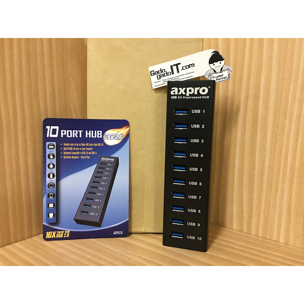 AXPRO AXP878 USB HUB 10 Port USB 3.0 Adaptor Charger Fast Charging