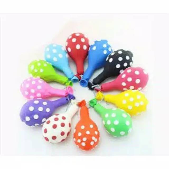 Balon polkadot metalik besar warna warni balon ulang tahun