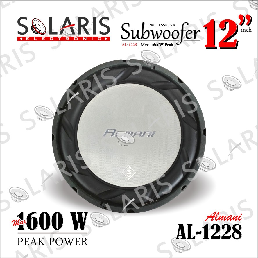 SUBWOOFER 12 Inch SUPER BADAK DOUBLE COIL DOUBLE MAGNET ALMANI AL-1228