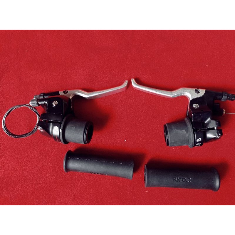brake shifter suntour 3 x 7 brifter sepeda mtb vintage retro federal  bridgestone