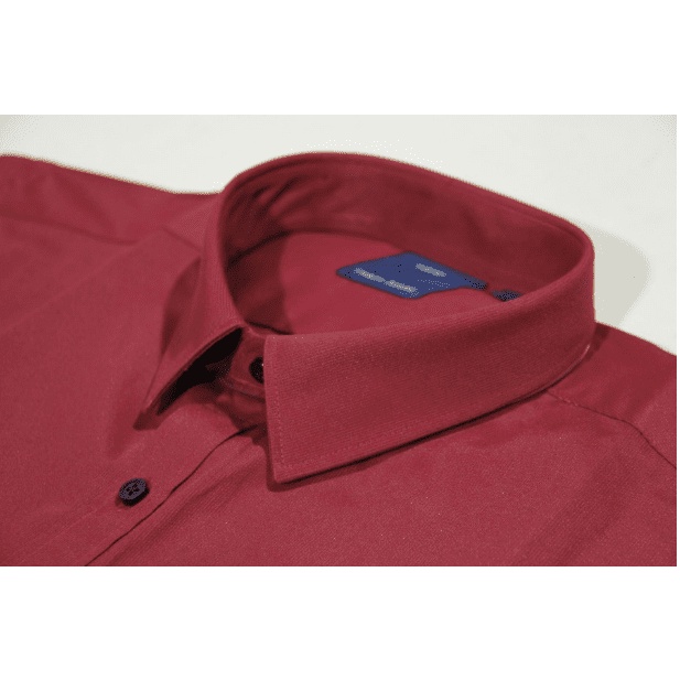 Kemeja Pria Lengan Pendek Stanley Adams Merah Maroon