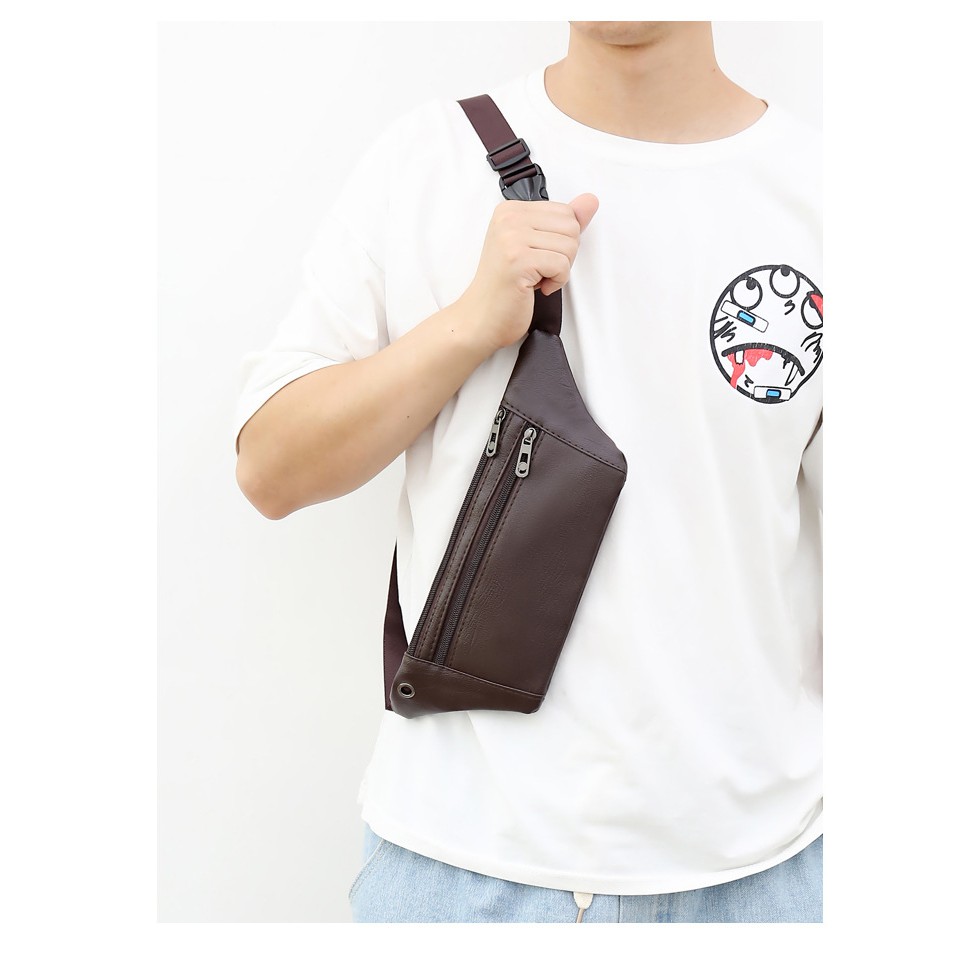 Highland Tas Selempang Pria/Tas Pinggang/Waist Bag Kulit IMPORT TS208