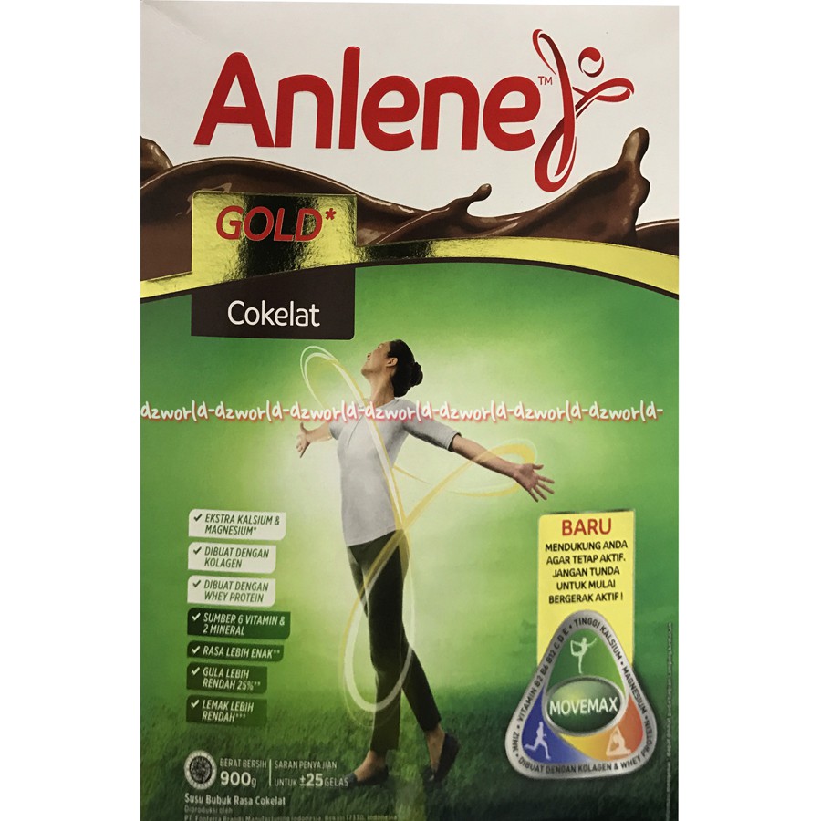 Anlene Gold 900gr Coklat Plain Susu Anline Susu Tinggi Kalsium Tulang Untuk Usia 51 Keatas Lansia Anlenegold 900 gram Susu Bubuk