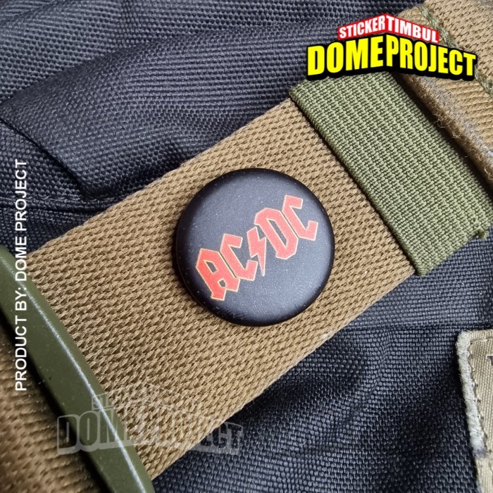 ACDC BAND PIN PENITI 25MM BUTTON PIN AKSESORIS TAS PRIA