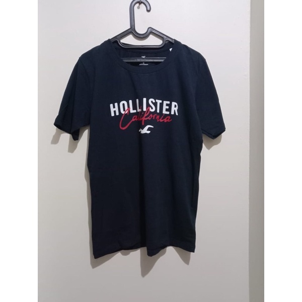 Kaos Hollister California Hitam original Sisa Ekspor/Stocklot