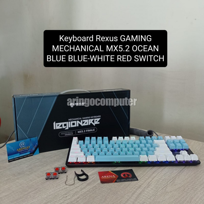 Keyboard Rexus GAMING MECHANICAL MX5.2 OCEAN BLUE BLUE-WHITE RED SWITCH