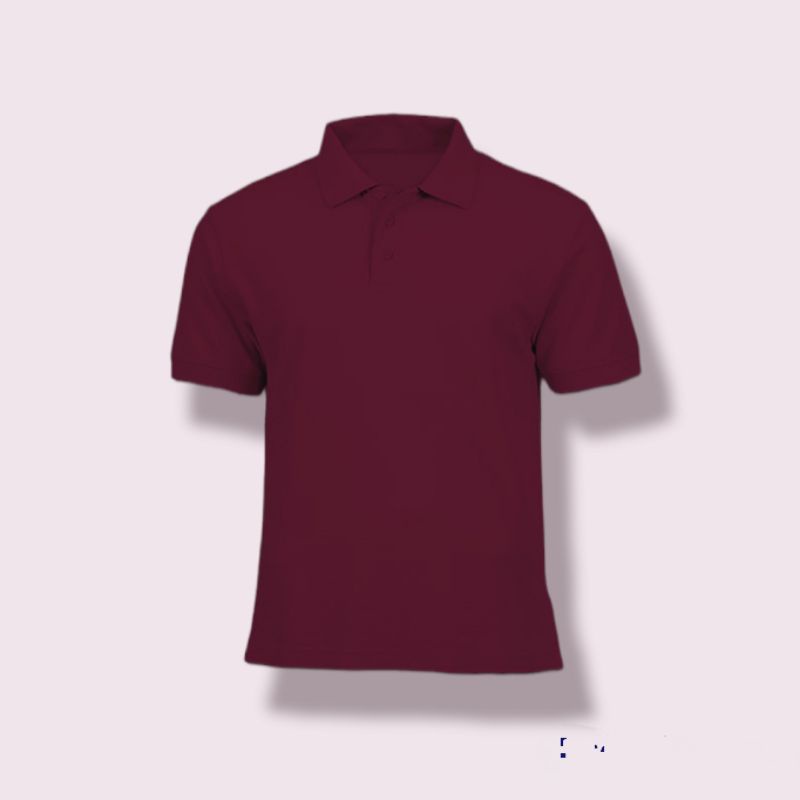 Polo Shirt Bahan Cotton Cvc Kwalitas Setara Import - Warna Merah Marun