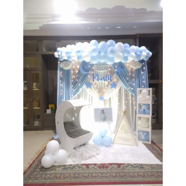 backdrop aqiqah,ulang tahun,dekorasi aqiqah