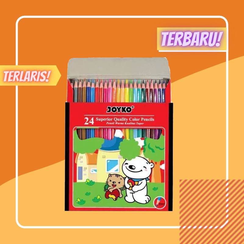 

JOYKO Pensil warna 24 / Panjang / Pensil Warna Termurah / JAYA ABADI