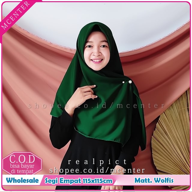 Jilbab segiempat syar'i wolfis 115x115