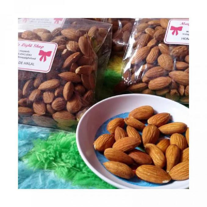 

Kacang Almond 500Gr Panggang Roasted Almon Oven Bumil Busui Asi Booste Mentarieka_Shop