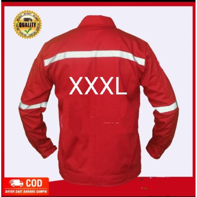 SERAGAM SAFETY 5XL SUPER JUMBO XXXXL MERAH