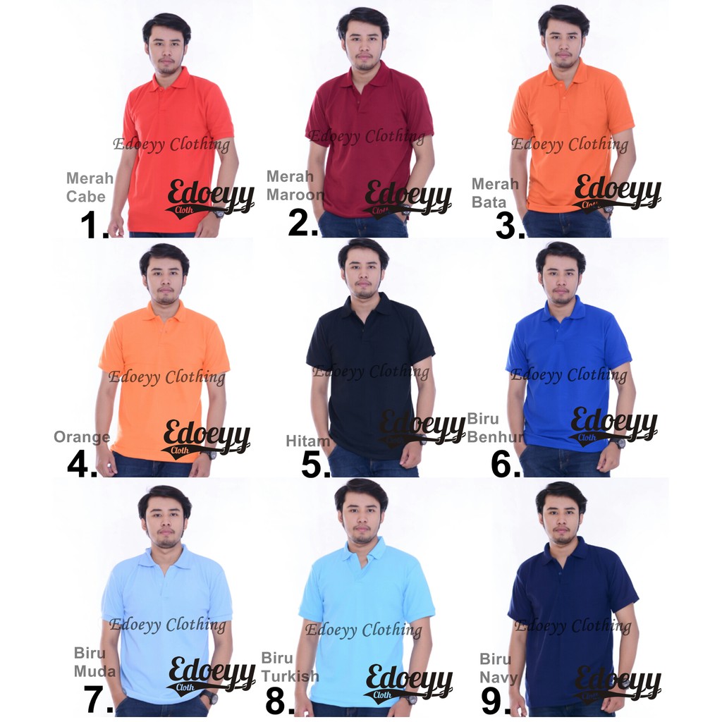  Kaos Polo Shirt Polos Pria Berkerah Murah Kaos Polo 