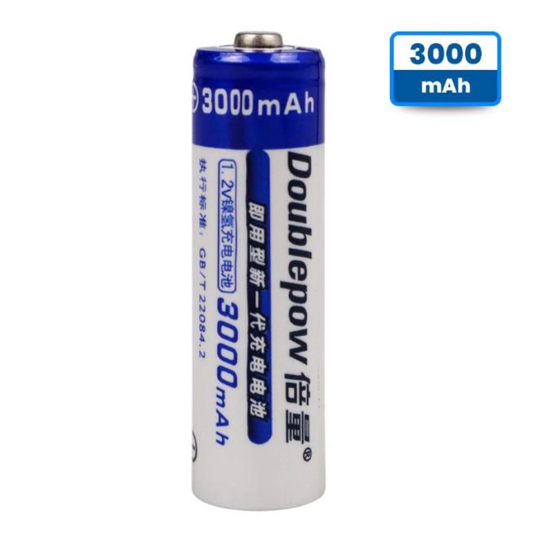 Doublepow Batu Baterai AA Rechargeable NiMH 3000mAh 1 pcs