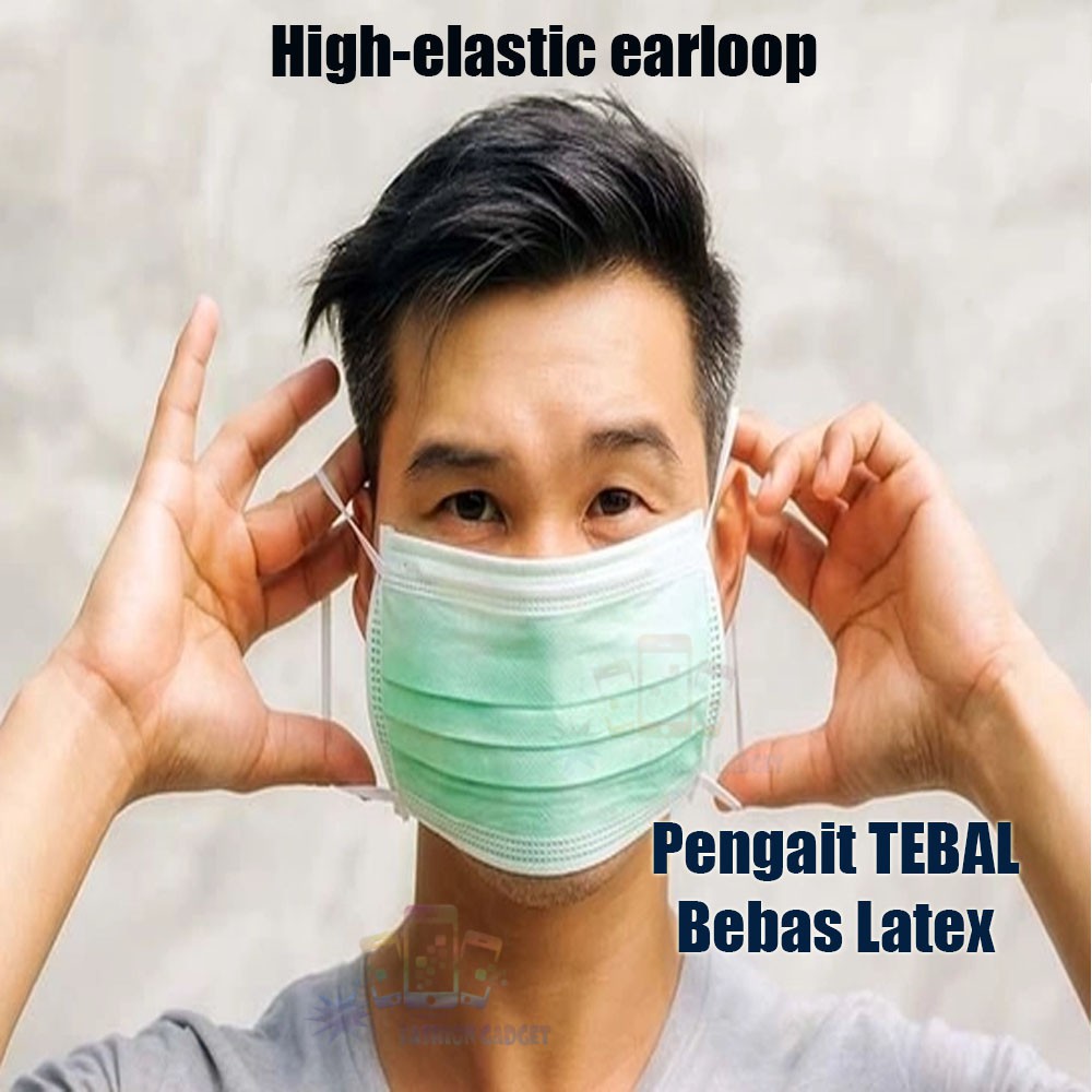 SENSI Surgical Mask 3ply Masker sensi 1 box isi 50 pcs Anti Virus Masker Mulut Masker Earloop