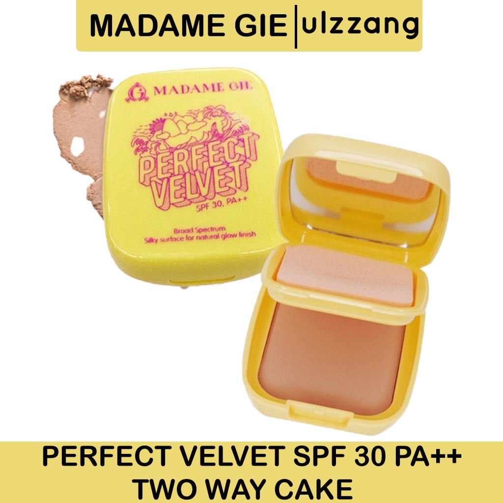 MADAME GIE Perfect Velvet SPF 30 Two Way Cake - Make up Bedak Padat Bedak Padat Madame Gie