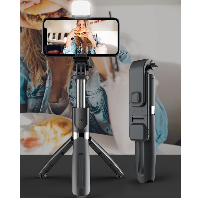 tongkat selfie tongsis tripod tripot hp handphone berdiri wireless selfie stick portable Z6 dan Z6S stand holder 3 in 1 remot remote control # HJ # Tongsis S03-S LED tripod 3 in 1 Selfie Stick bluetooth Remote Control