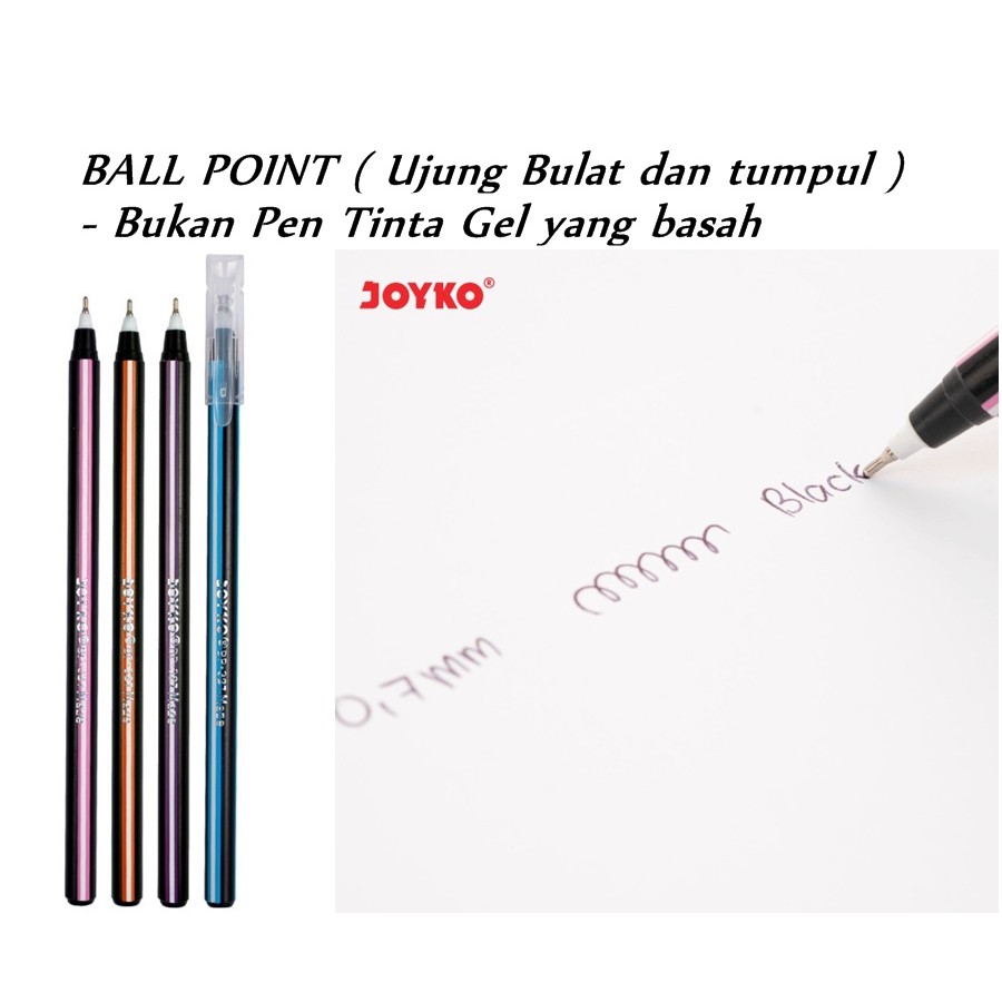 

Bolpen Joyko Murah Original 0,7 mm Tinta Hitam Pena Pulpen Pen Joyko