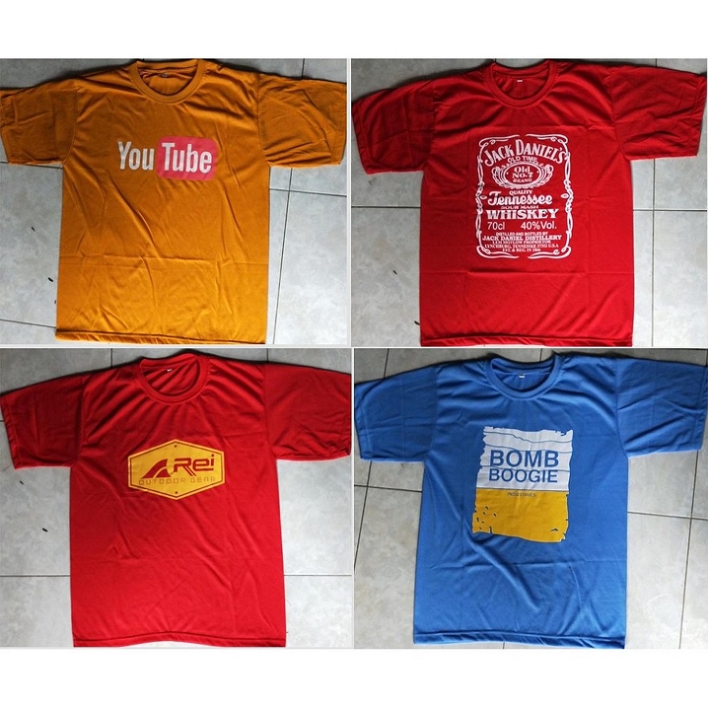 KAOS PENDEK PRIA UNISEX COWOK DEWASA DAN REMAJA POLYESTER  SIZE READY HARGA GROSIR