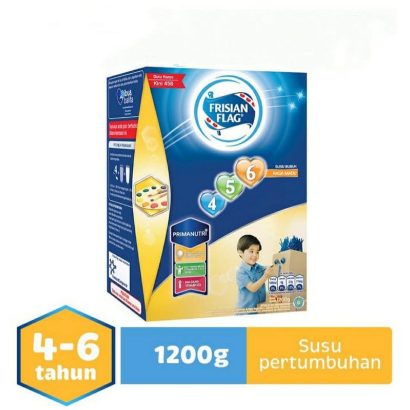 Frisian Flag 456 1200gr Vanilla Madu - Susu Frisian Flag 4-6Tahun 1200gr