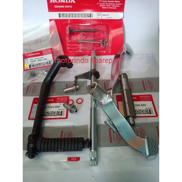Engkolan Grand komplit 7 barang AS gear depan+AS perseneleng+pedal operan Gigi perseneleng+Bos klep 