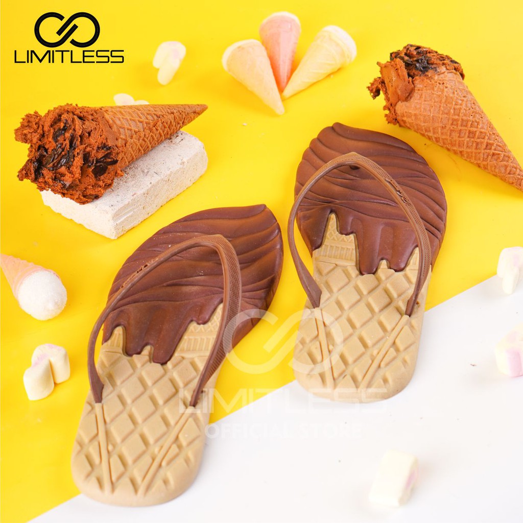 Sandal Jepit Wanita Terbaru Blackpink Ice Cream Sendal Japit Cewek Ice Cream Sandal Jepit Andin