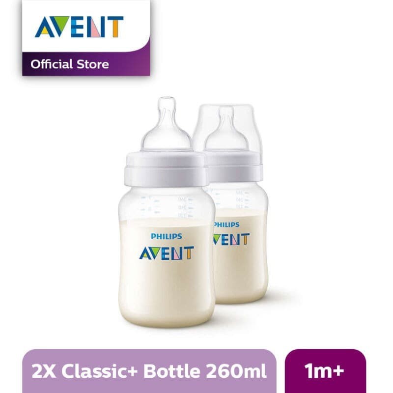 Botol Susu Bayi AVENT SCF563/27 Bottle Classic+ 260ml 2pcs