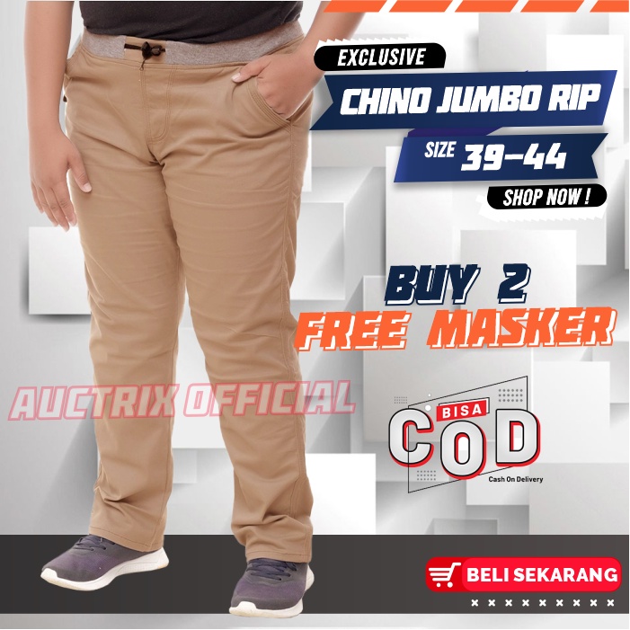 Celana Chino Panjang Pria Big Size Jumbo Asli Original Reguler Fit Chinos Cowok Laki laki Distro Premium Ukuran Besar