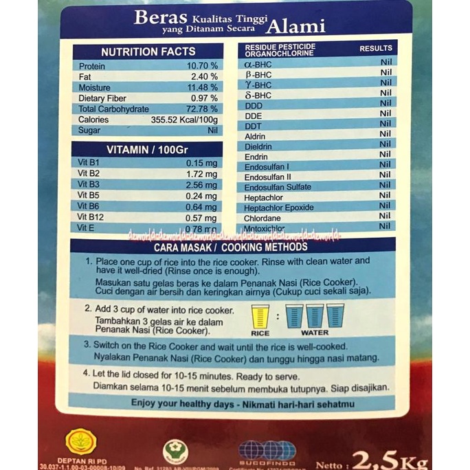 

Beras Mentariku Ratu Merah Beras Merah Organik Red Rice Organic 2.5kg