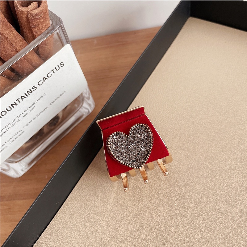 2022 Jepit Rambut Bentuk Cakar Kepiting Aksen Berlian Imitasi Untuk Wanita